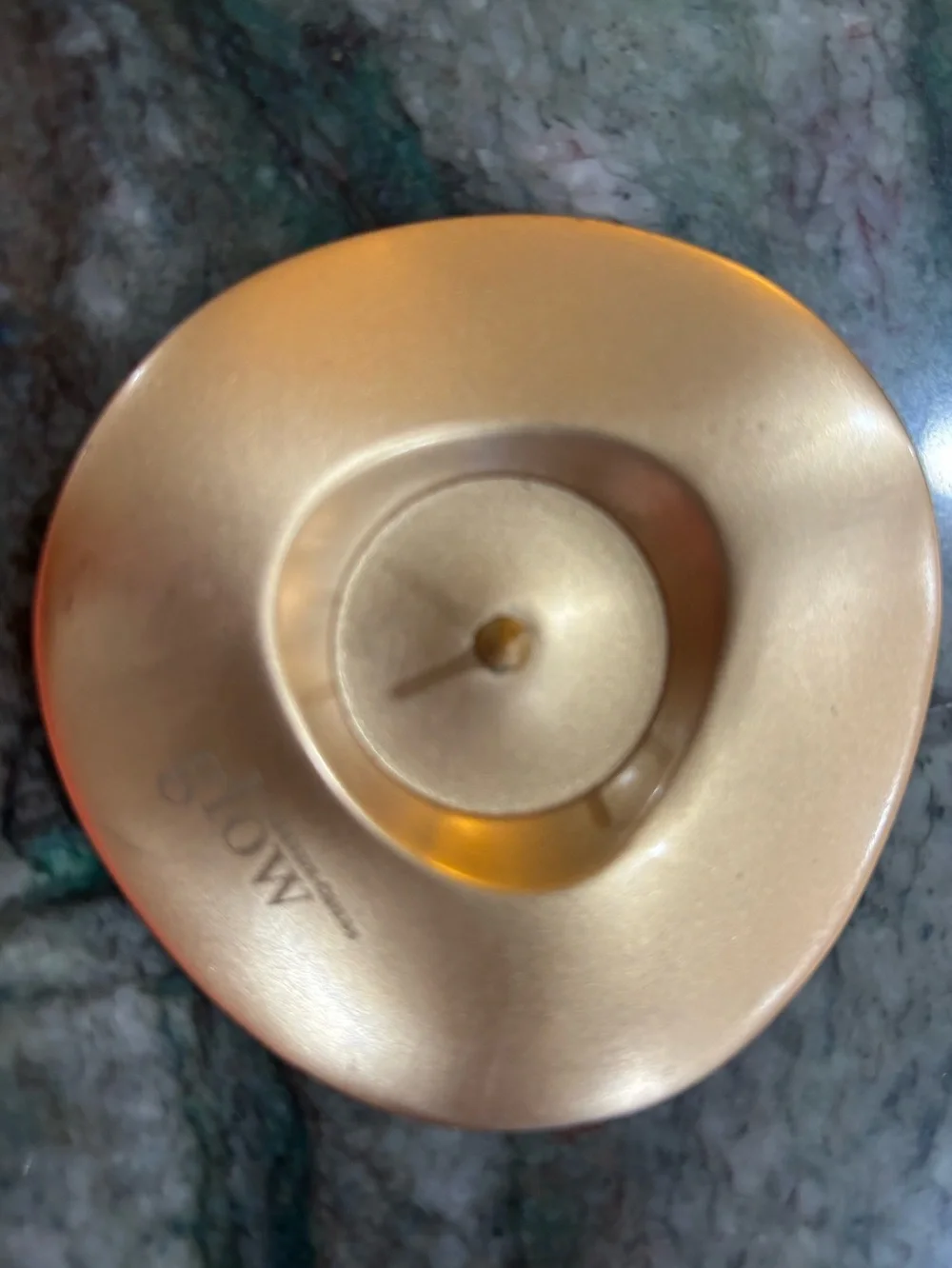 Mackenzie Childs GLO Metallic Gold Petal Candle Holder